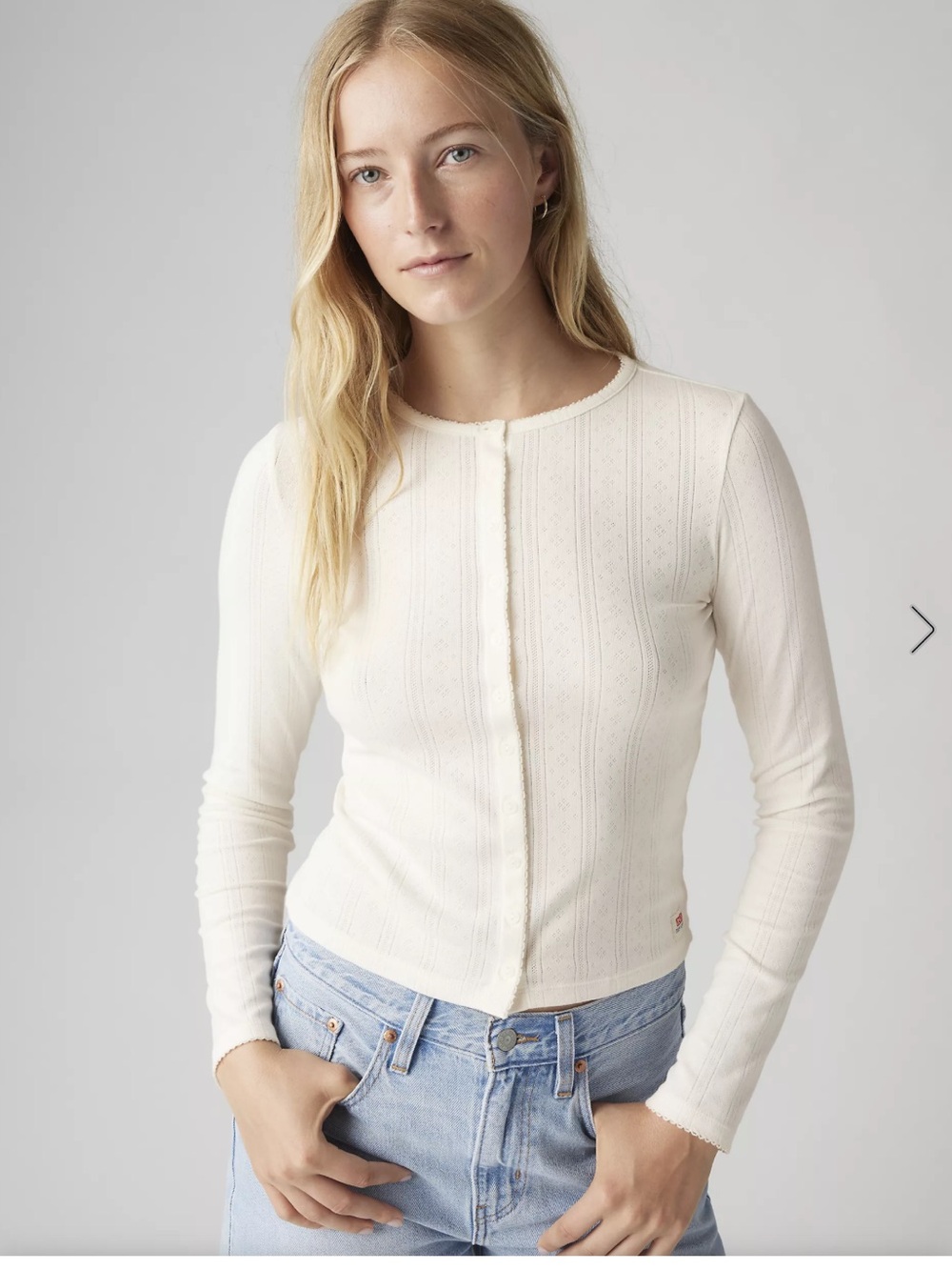 DRY GOODS WOMEN'S POINTELLE LONG SLEEVE T-SHIRT